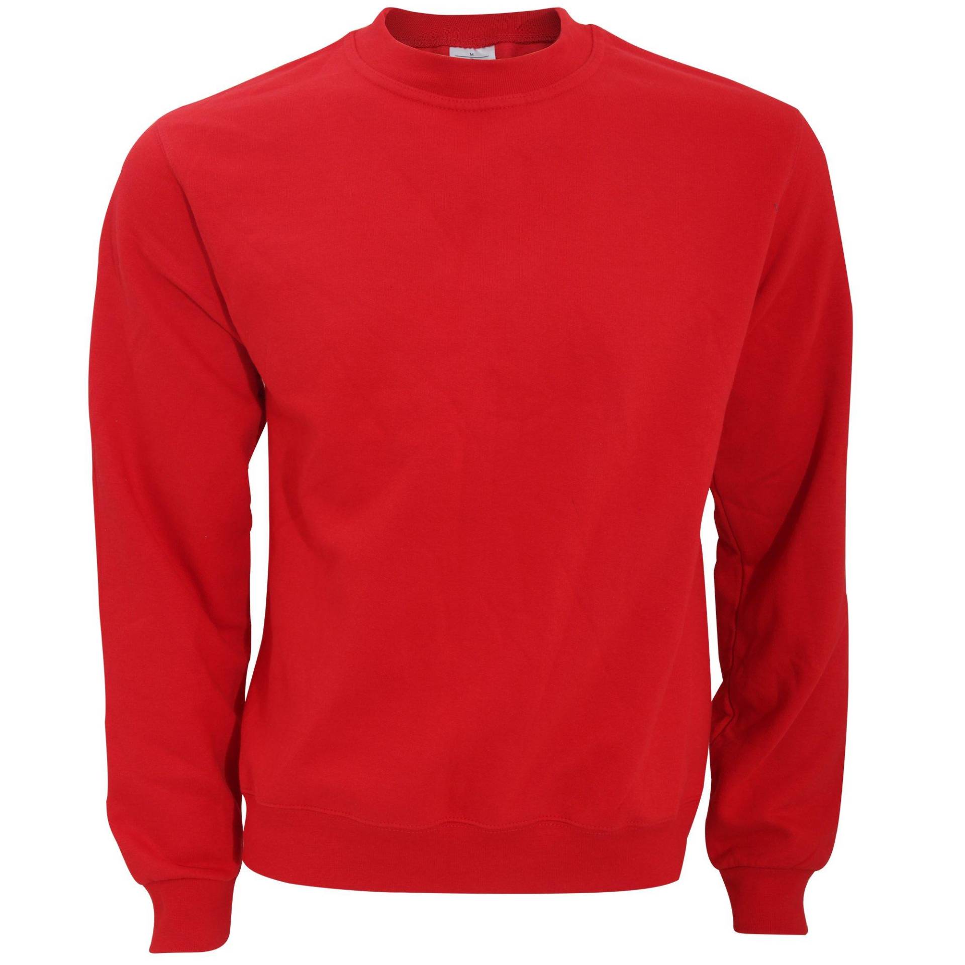 B&c Sweatshirt Mit Rundhalsausschnitt Herren Rot Bunt L von B and C