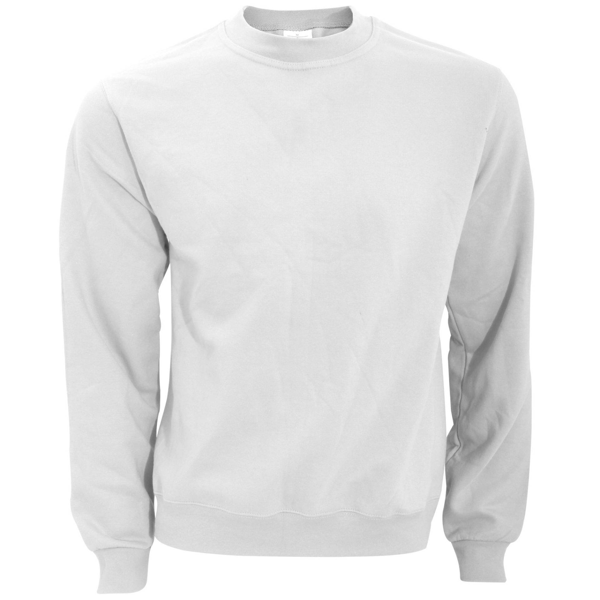 B&c Sweatshirt Mit Rundhalsausschnitt Herren Weiss L von B and C