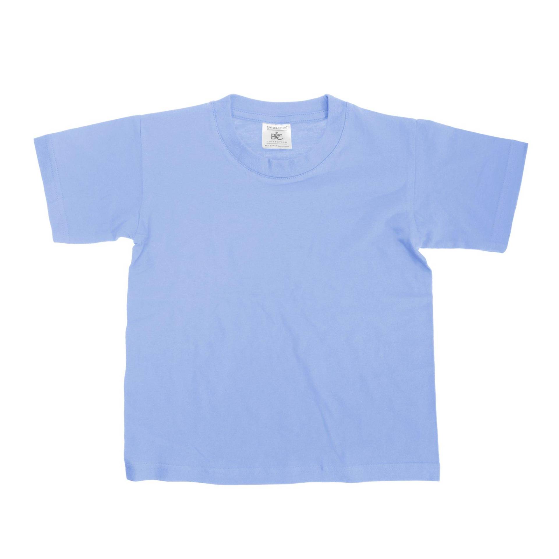 B&c Tshirt, Kurzarm (2 Stückpackung) Jungen Blau Denim 5-6A von B and C