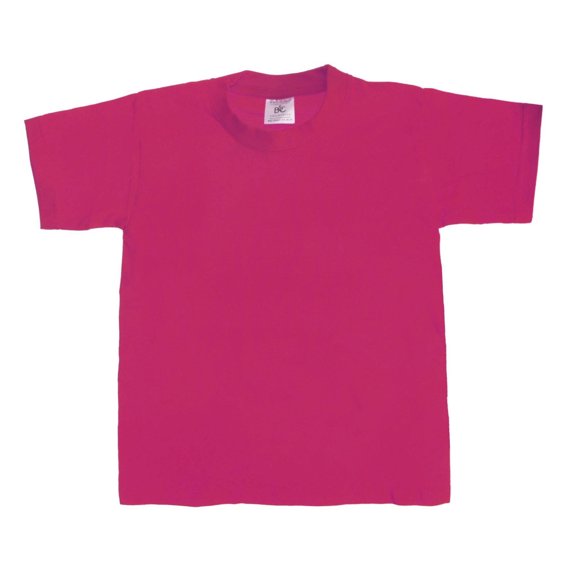 B&c Tshirt, Kurzarm (2 Stückpackung) Mädchen Pink 7-8A von B and C