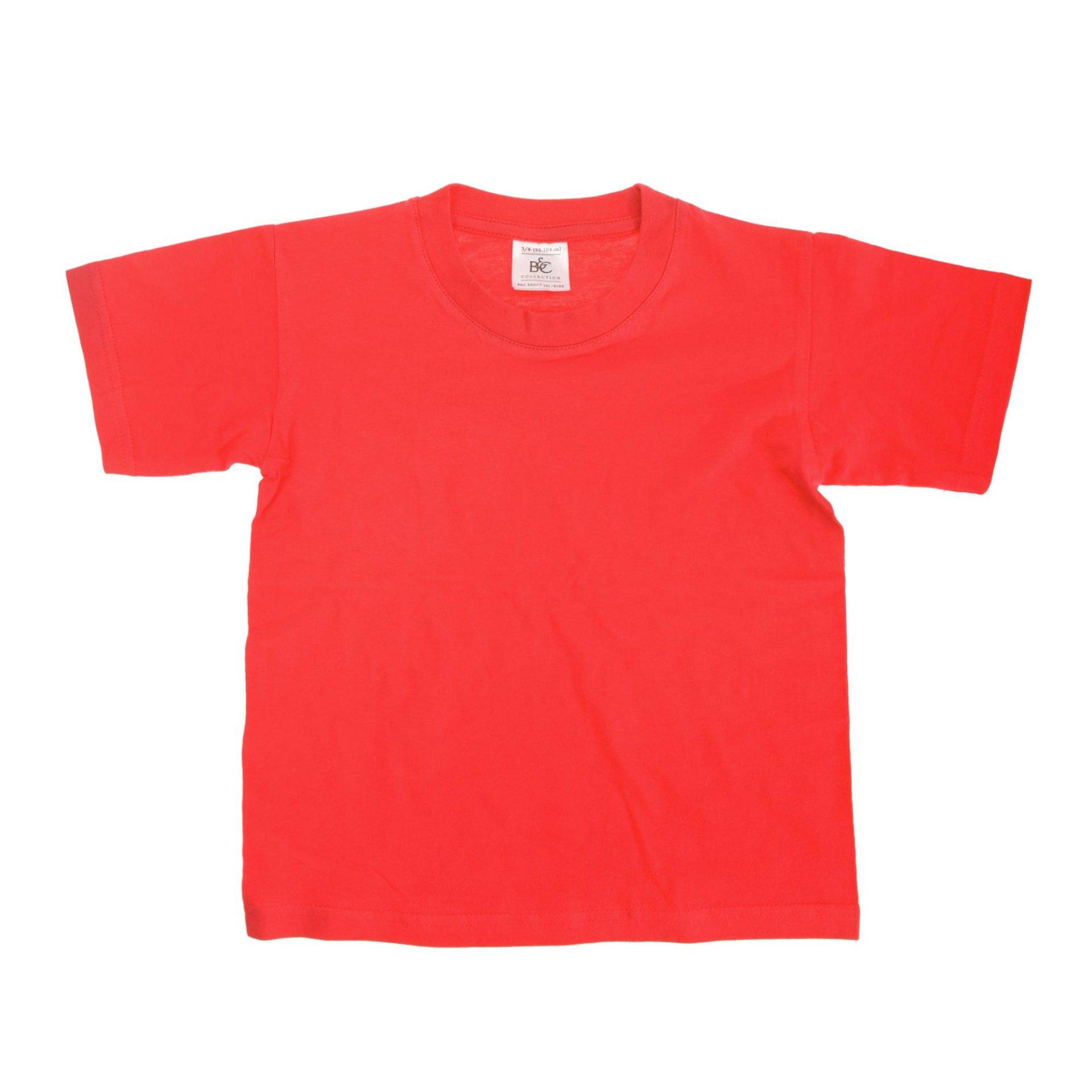 B&c Tshirt, Kurzarm Mädchen Rot Bunt 12-14A von B and C