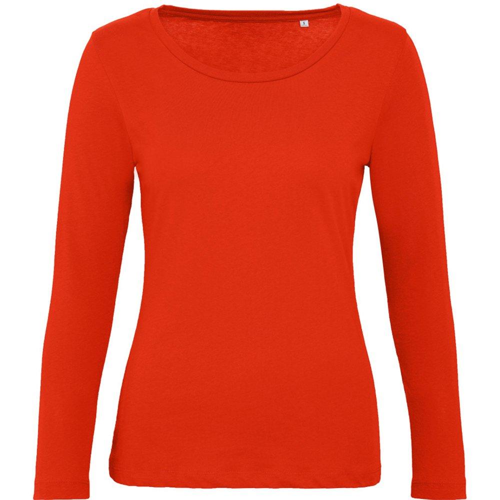 B&c Tshirt Inspire, Langarm Damen Rot Bunt XS von B and C