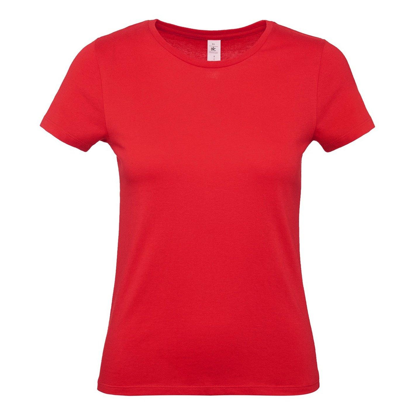 B&c Tshirt #e150 Damen Rot Bunt S von B and C