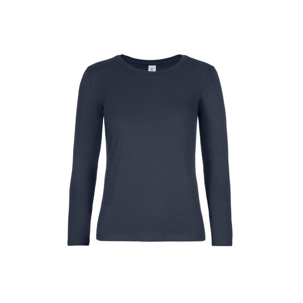 B&c #e190 Tshirt Langärmlig Damen Marine M von B and C