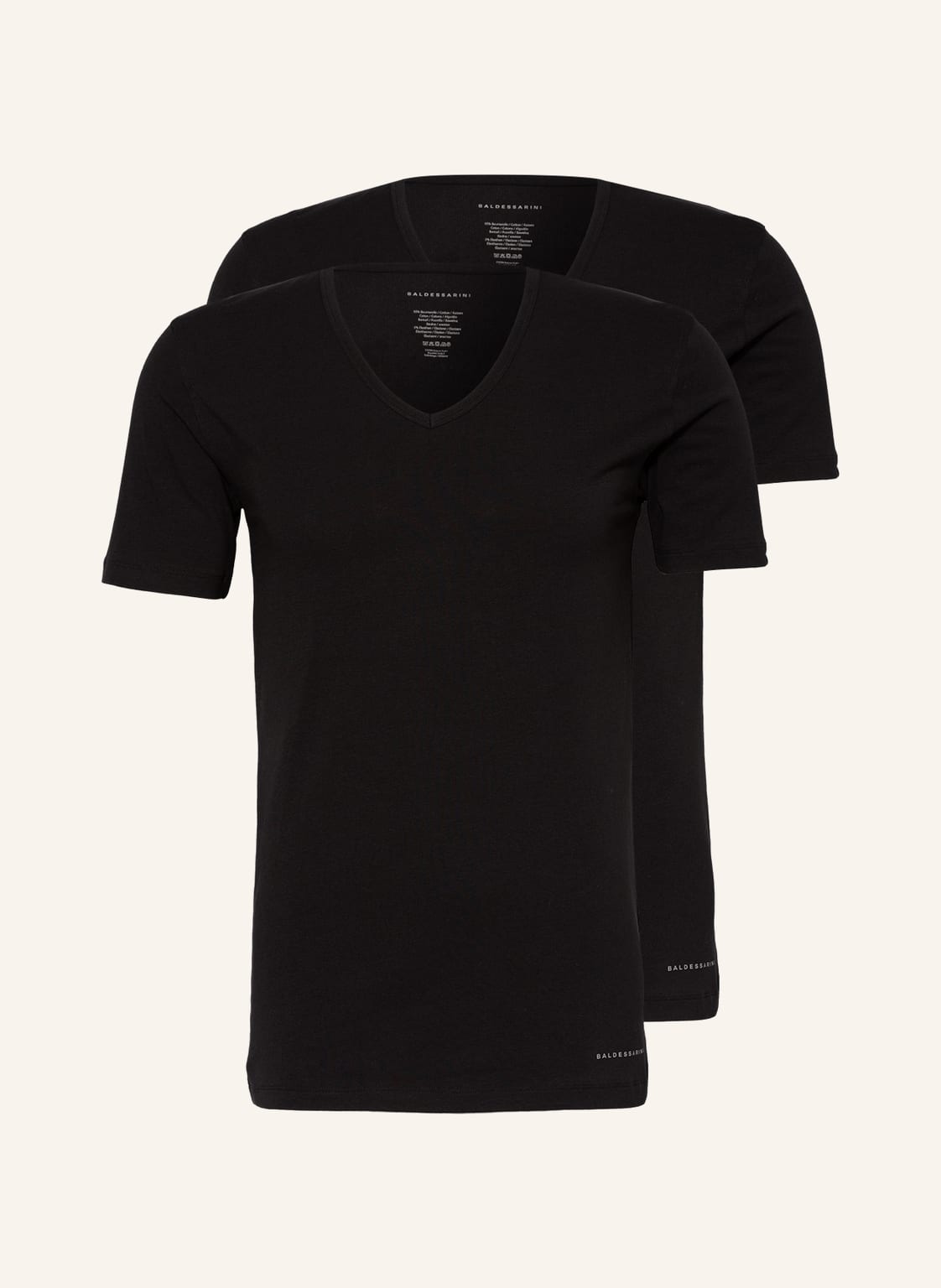 Baldessarini 2er-Pack V-Shirts schwarz