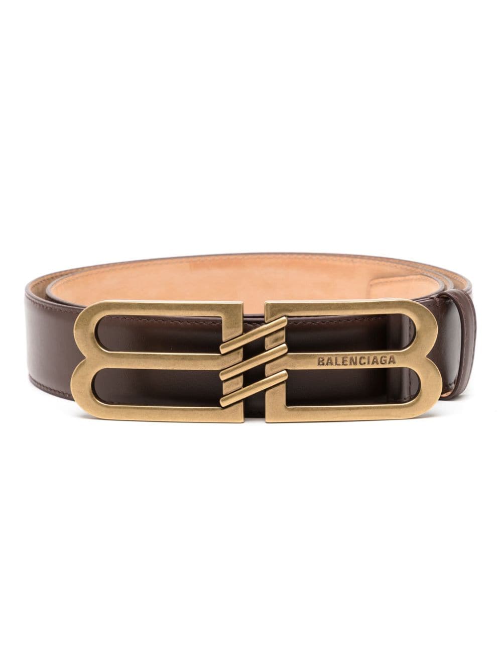 Balenciaga BB Signature buckled belt - Brown von Balenciaga