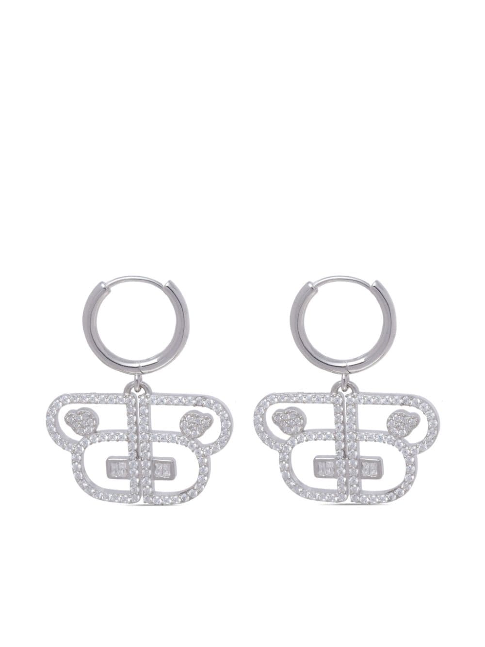 BAPY BY *A BATHING APE® crystal-embellished drop earrings - Silver von BAPY BY *A BATHING APE®
