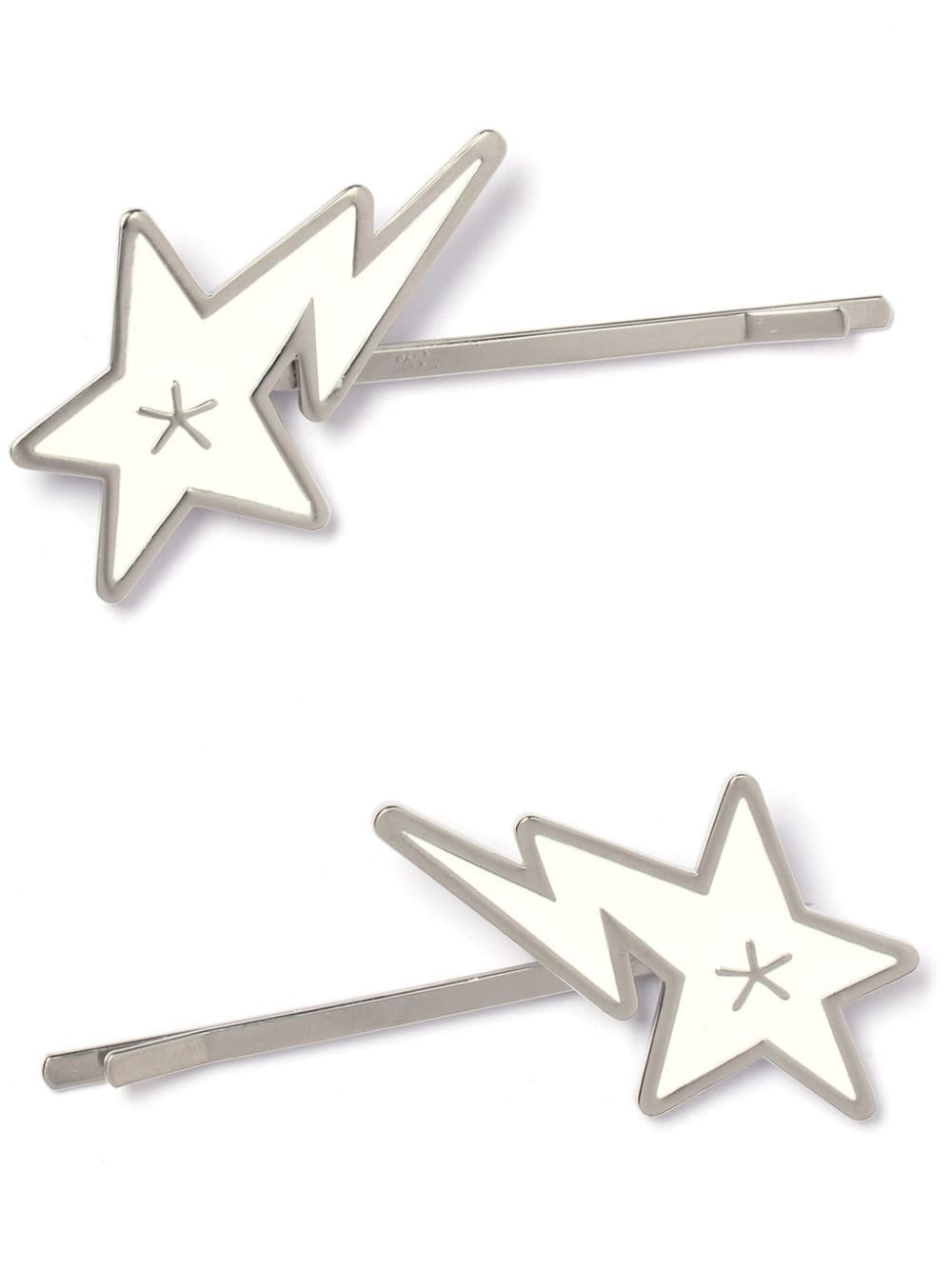 BAPY BY *A BATHING APE® logo hair pins (pack of two) - Silver von BAPY BY *A BATHING APE®