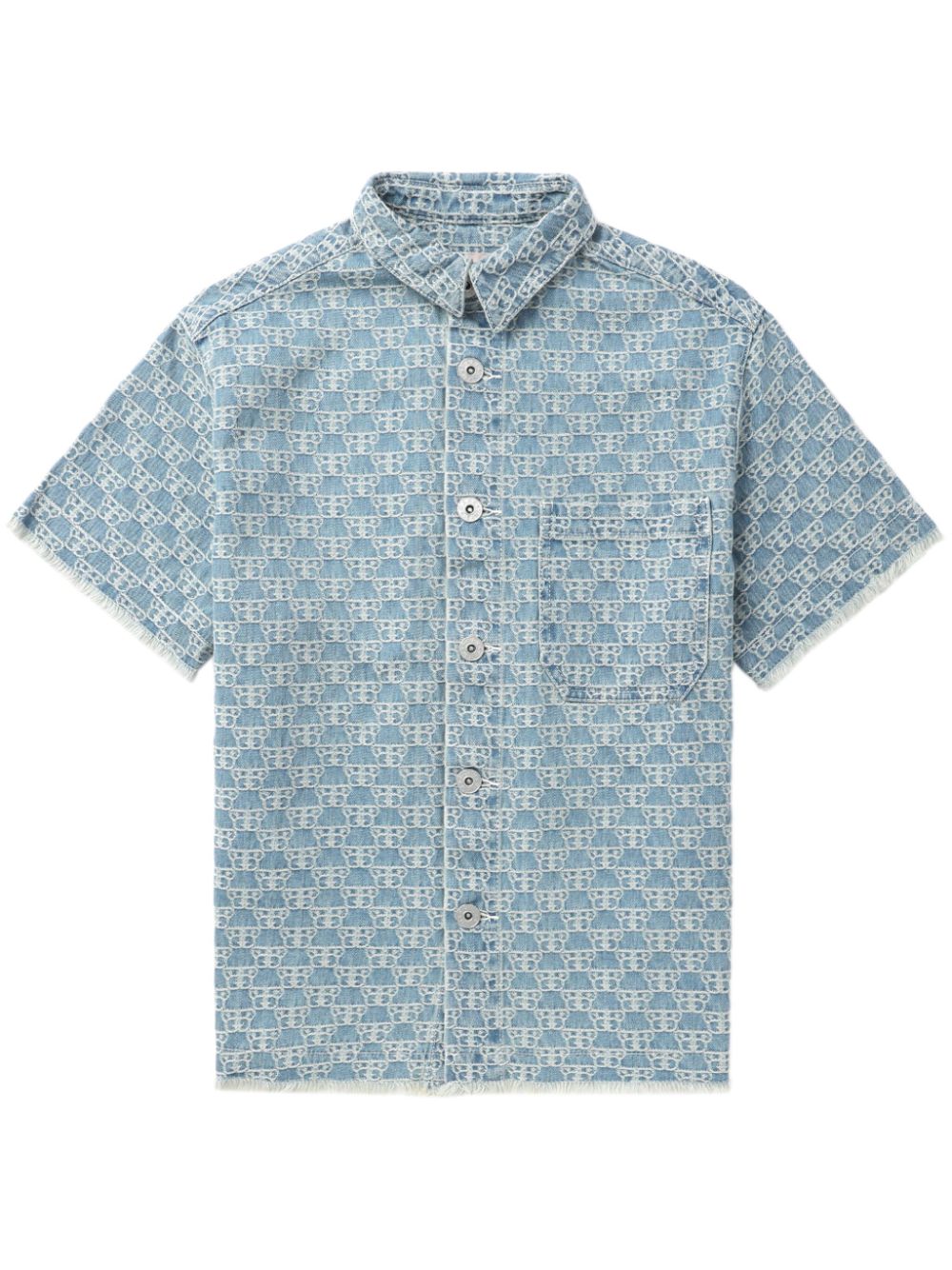 BAPY BY *A BATHING APE® monogram denim shirt - Blue von BAPY BY *A BATHING APE®