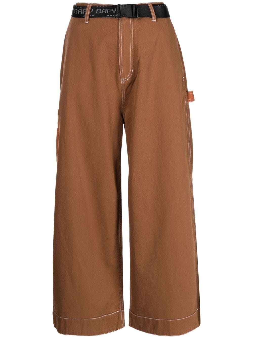 BAPY BY *A BATHING APE® wide cropped trousers - Brown von BAPY BY *A BATHING APE®