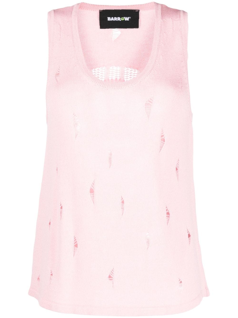 BARROW distressed-effect sleeveless top - Pink von BARROW