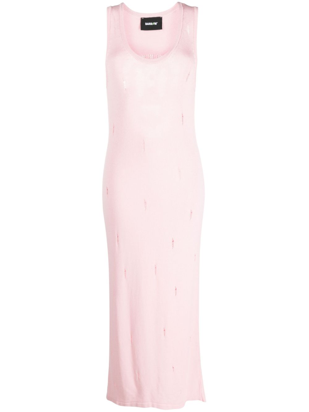 BARROW distressed knitted maxi dress - Pink von BARROW