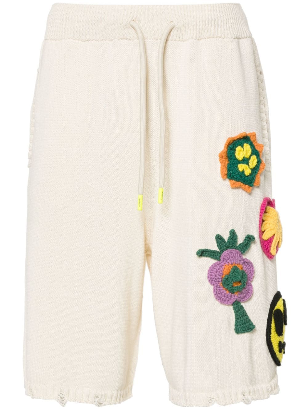 BARROW embroidered fine-knit shorts - Neutrals von BARROW
