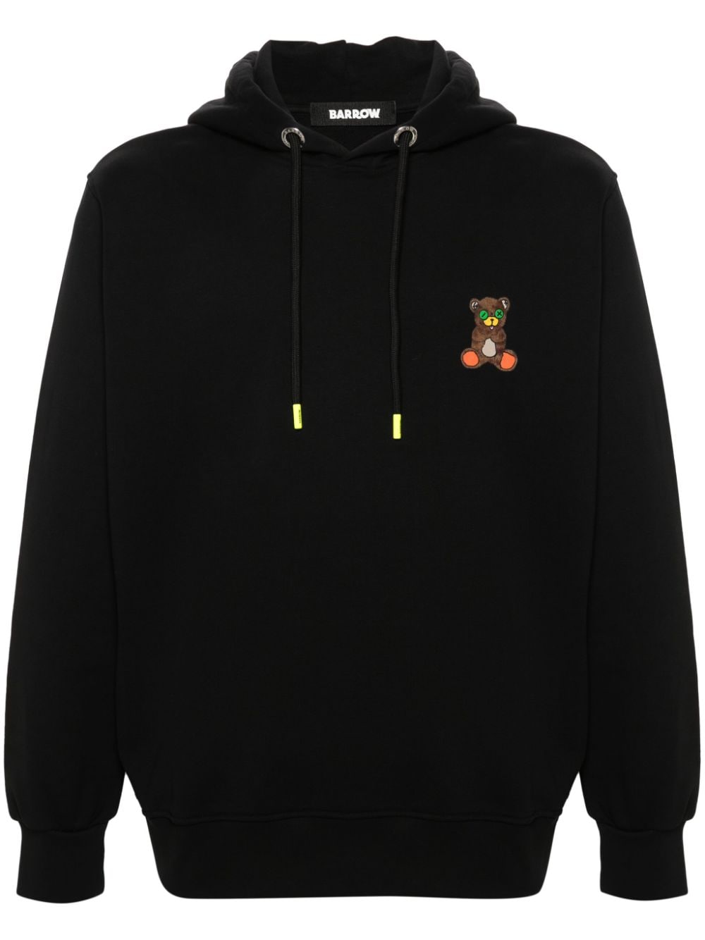 BARROW flocked-bear hoodie - Black von BARROW