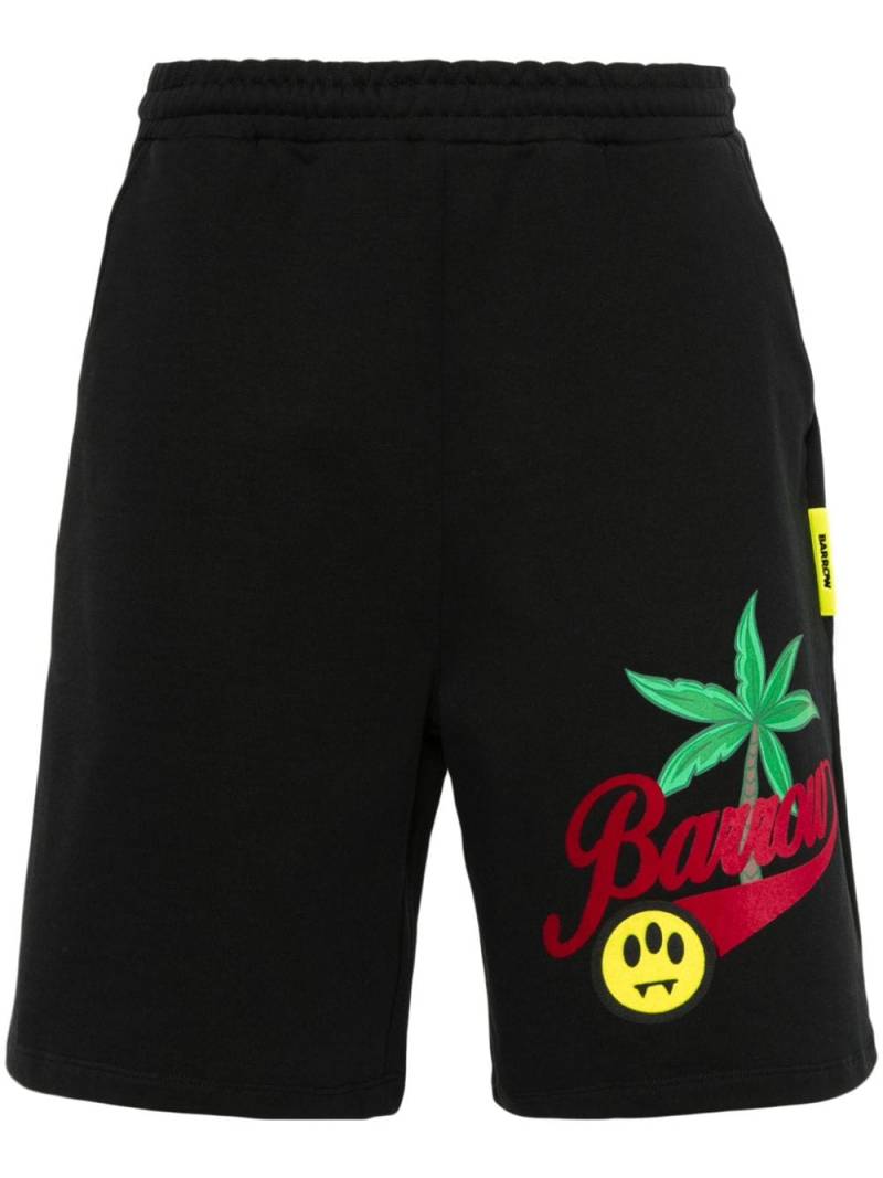 BARROW flocked-logo track shorts - Black von BARROW