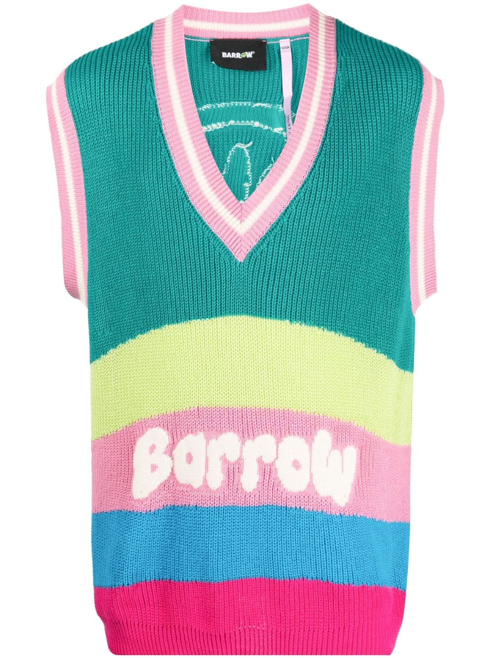 BARROW intarsia-knit logo vest - Pink von BARROW