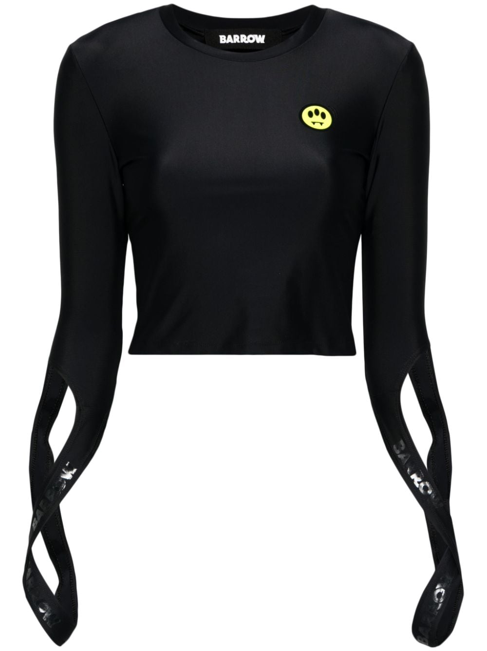 BARROW logo-appliqué cropped top - Black von BARROW