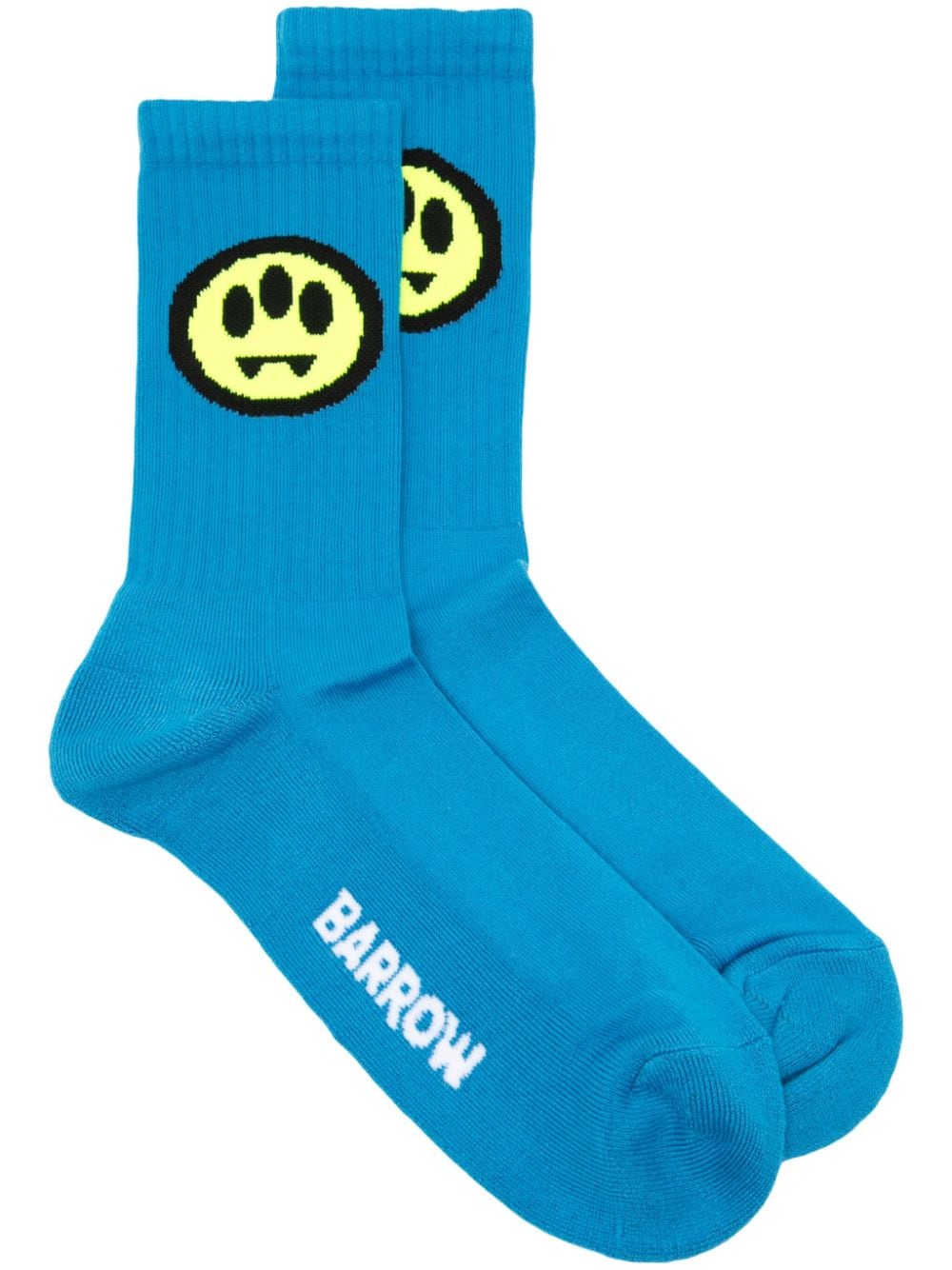 BARROW logo-intarsia ribbed socks - Blue von BARROW