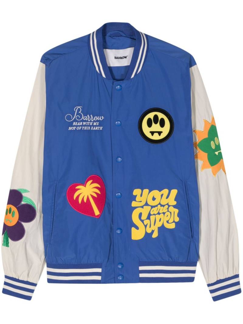 BARROW logo-patch varsity jacket - Blue von BARROW