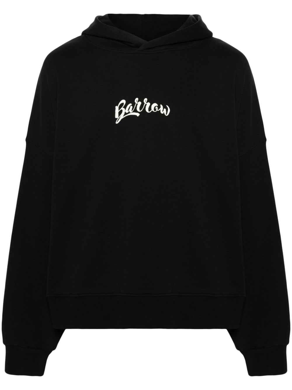 BARROW logo-print cotton hoodie - Black von BARROW