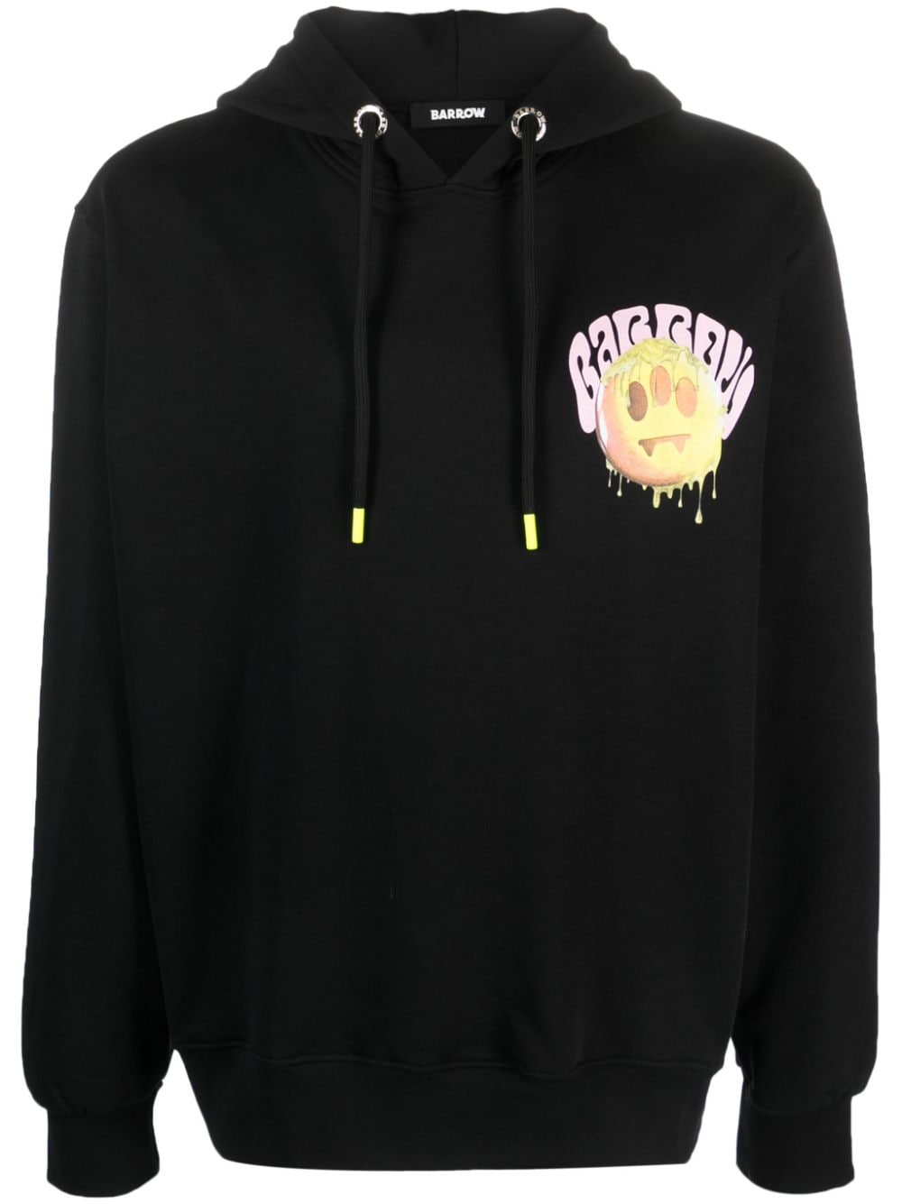 BARROW logo-print cotton hoodie - Black von BARROW