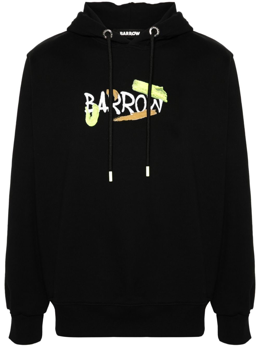 BARROW logo-print cotton hoodie - Black von BARROW