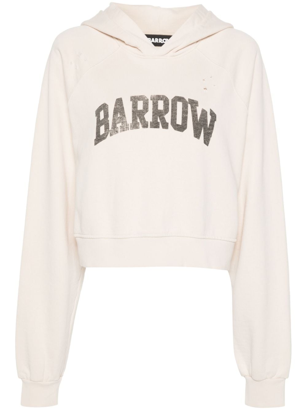 BARROW logo-print cotton hoodie - Neutrals von BARROW