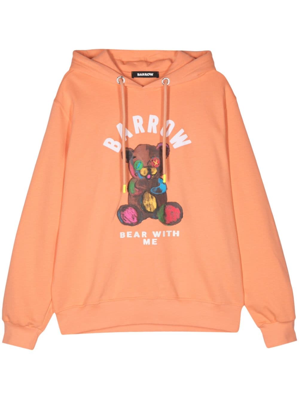 BARROW logo-print cotton hoodie - Orange von BARROW