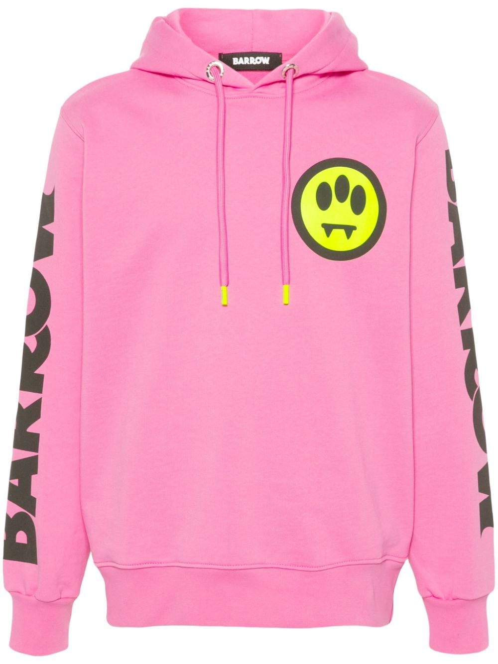 BARROW logo-print cotton hoodie - Pink von BARROW