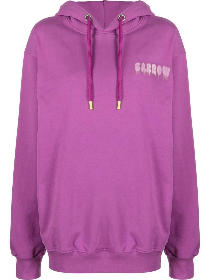 BARROW logo-print cotton hoodie - Purple von BARROW