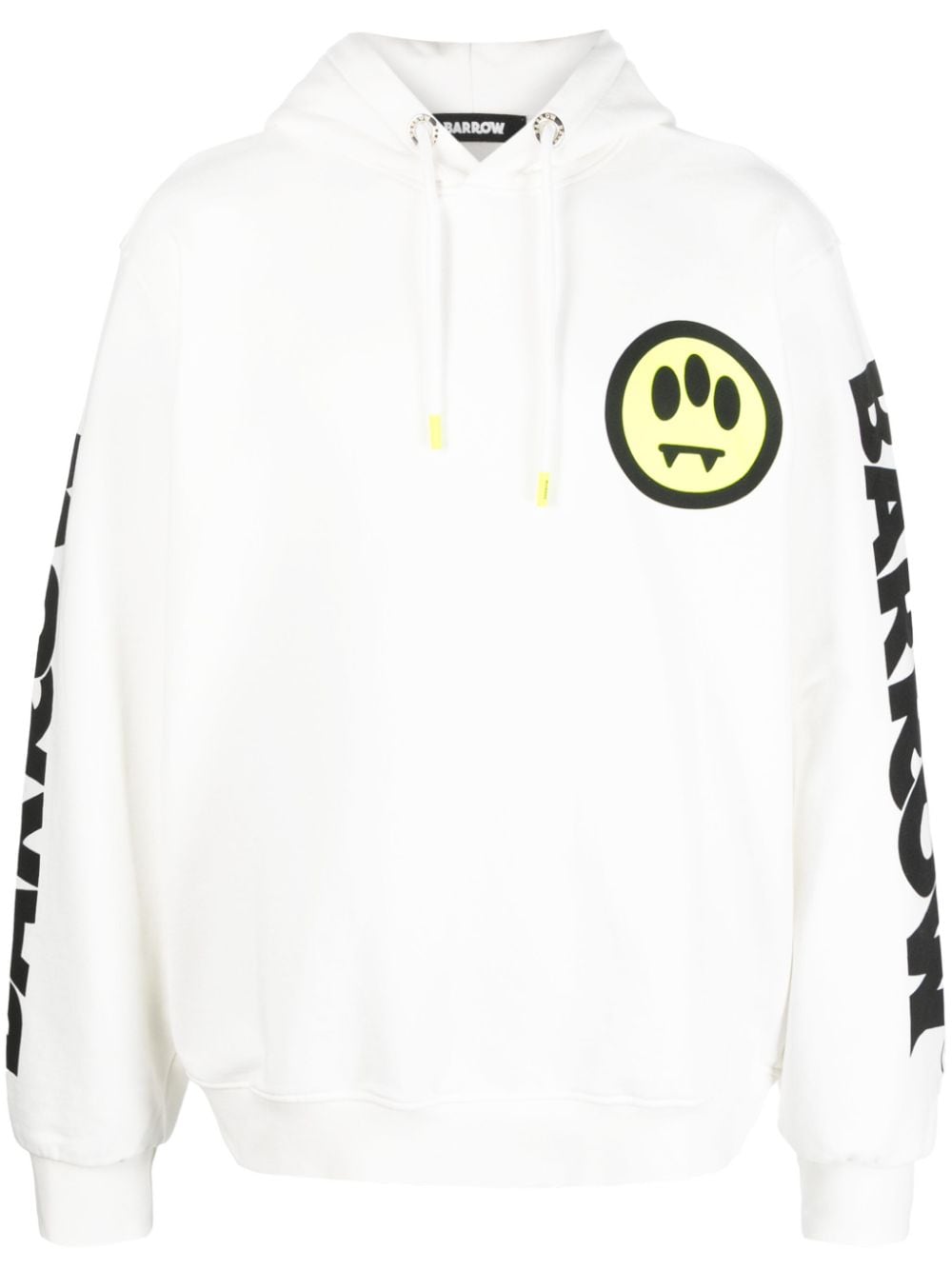 BARROW logo-print cotton hoodie - White von BARROW