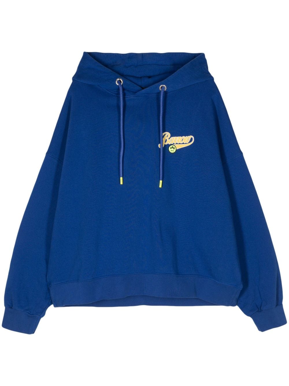 BARROW logo-print cotton oversized hoodie - Blue von BARROW