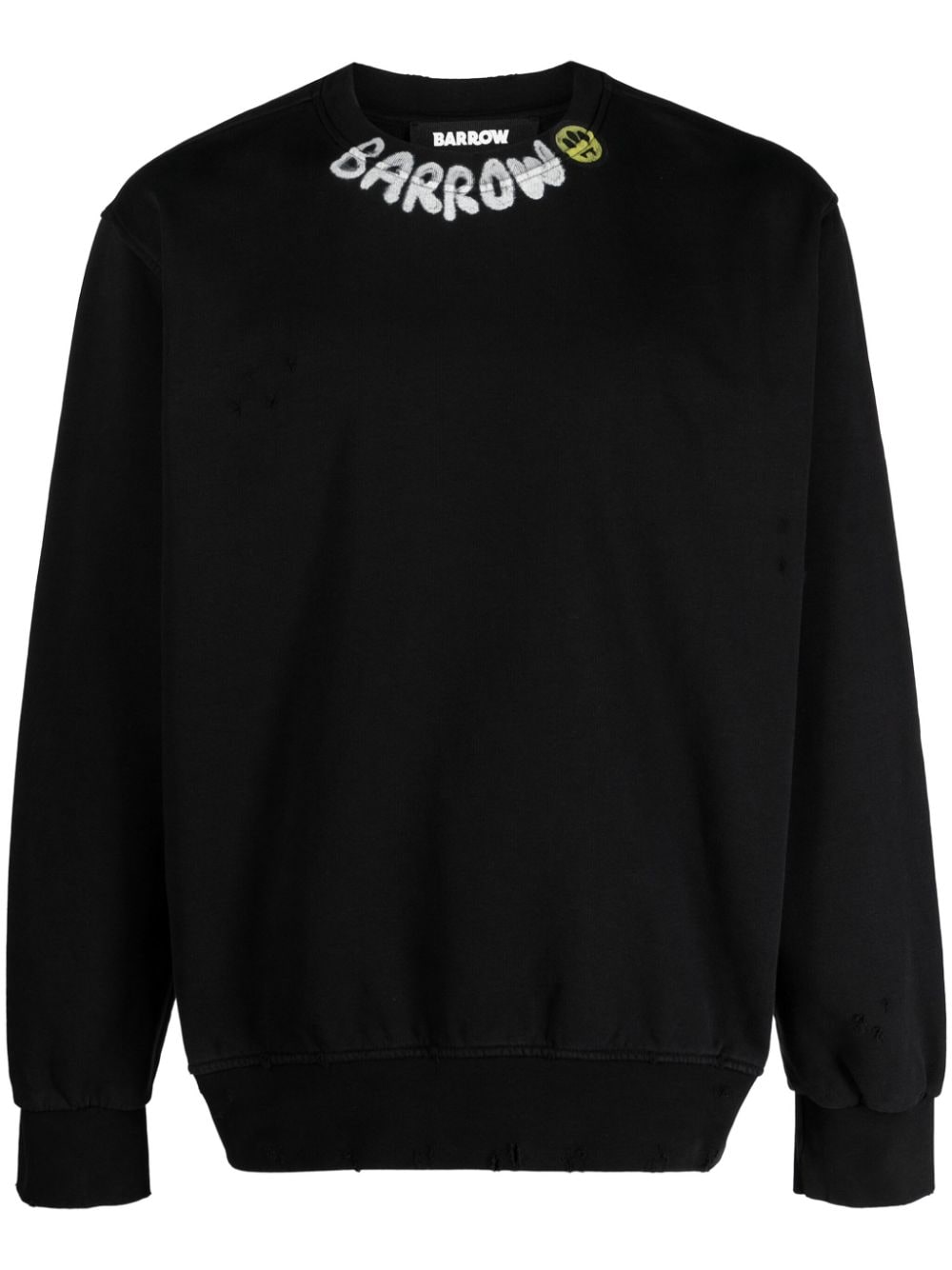 BARROW logo-print cotton sweatshirt - Black von BARROW