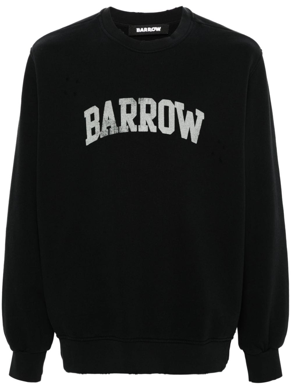 BARROW logo-print distressed sweatshirt - Black von BARROW