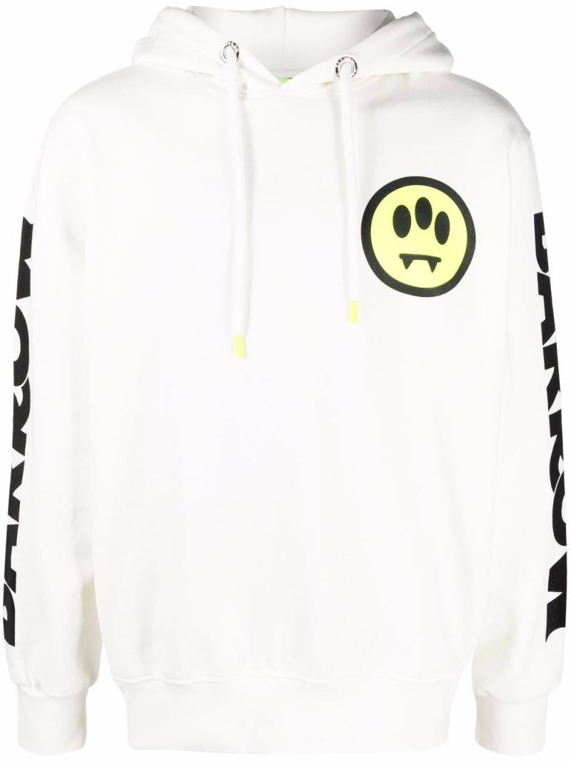 BARROW logo-print drawstring hoodie - White von BARROW