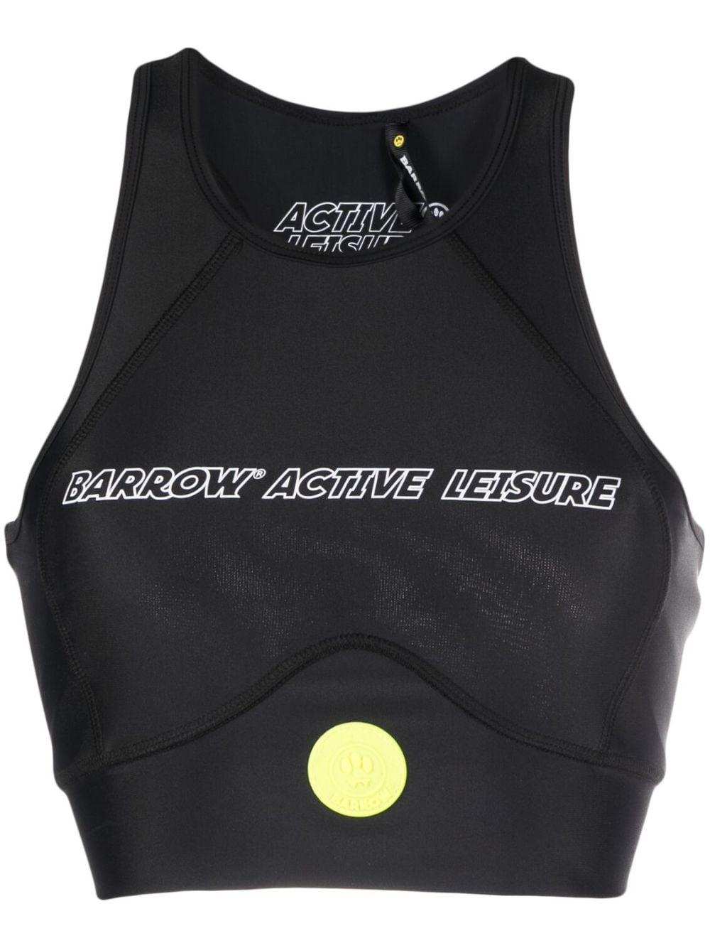 BARROW logo-print open-back sports bra - Black von BARROW