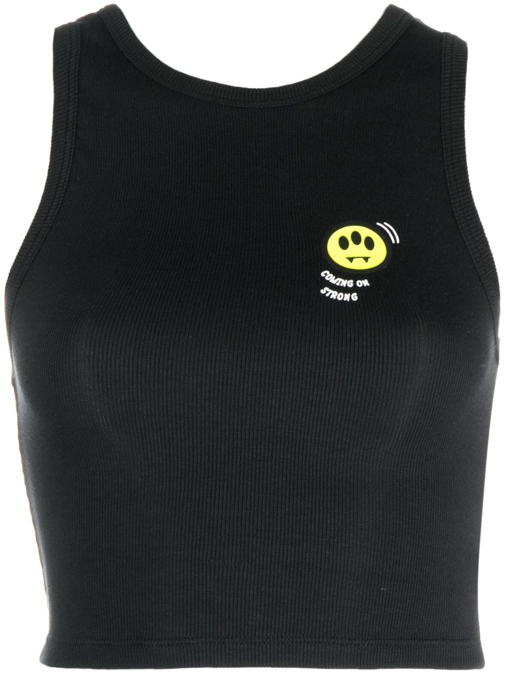 BARROW logo-print ribbed tank top - Black von BARROW