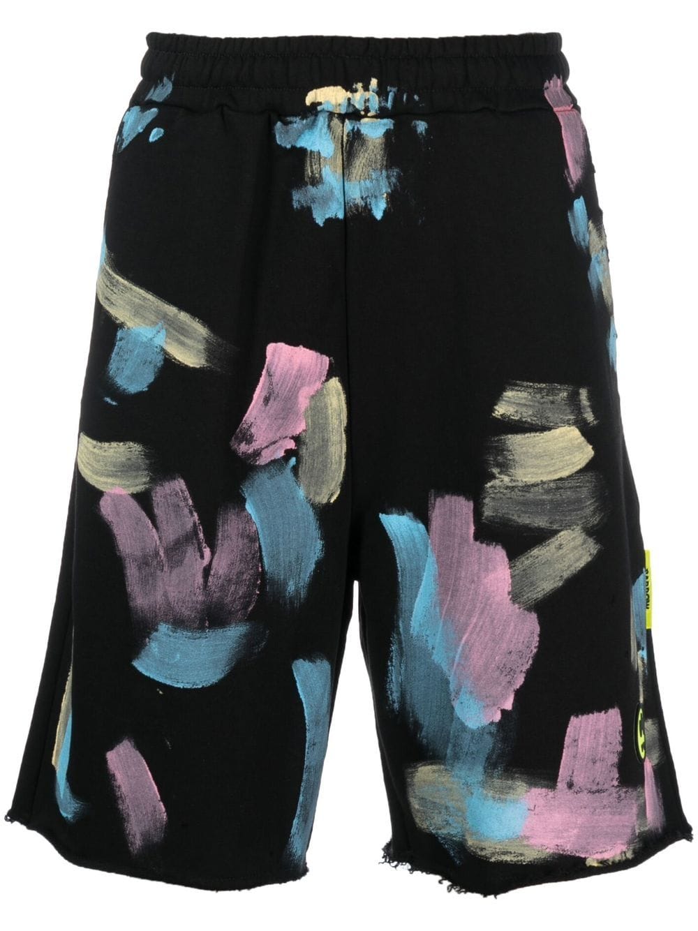 BARROW painterly-abstract bermuda shorts - Black von BARROW