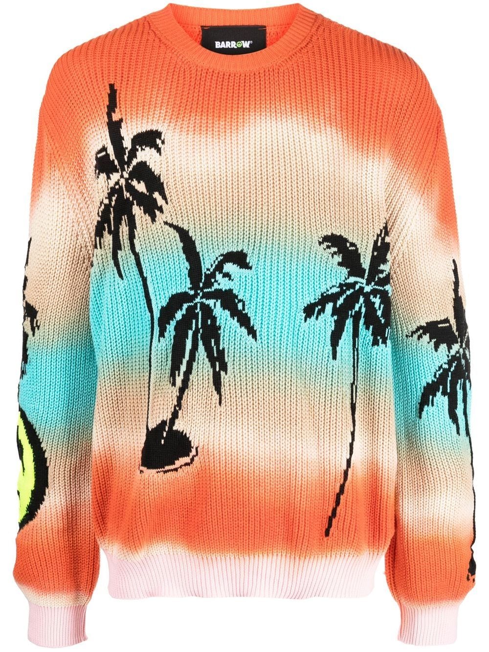 BARROW palm-tree print knit jumper - Orange von BARROW