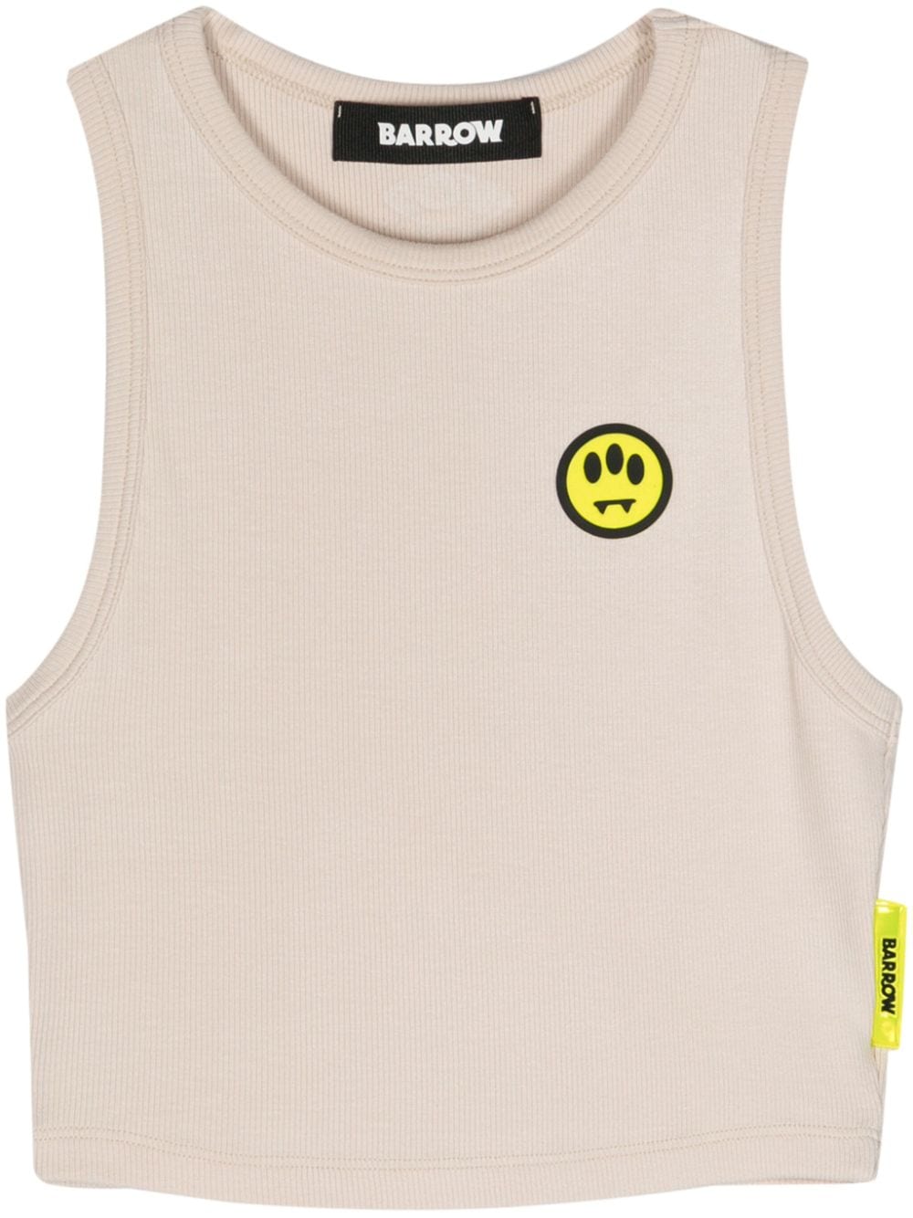 BARROW rubberised-logo tank top - Neutrals von BARROW