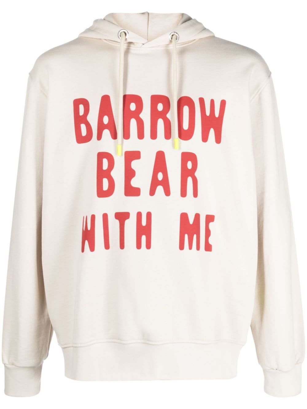 BARROW teddy bear-print cotton hoodie - Brown von BARROW