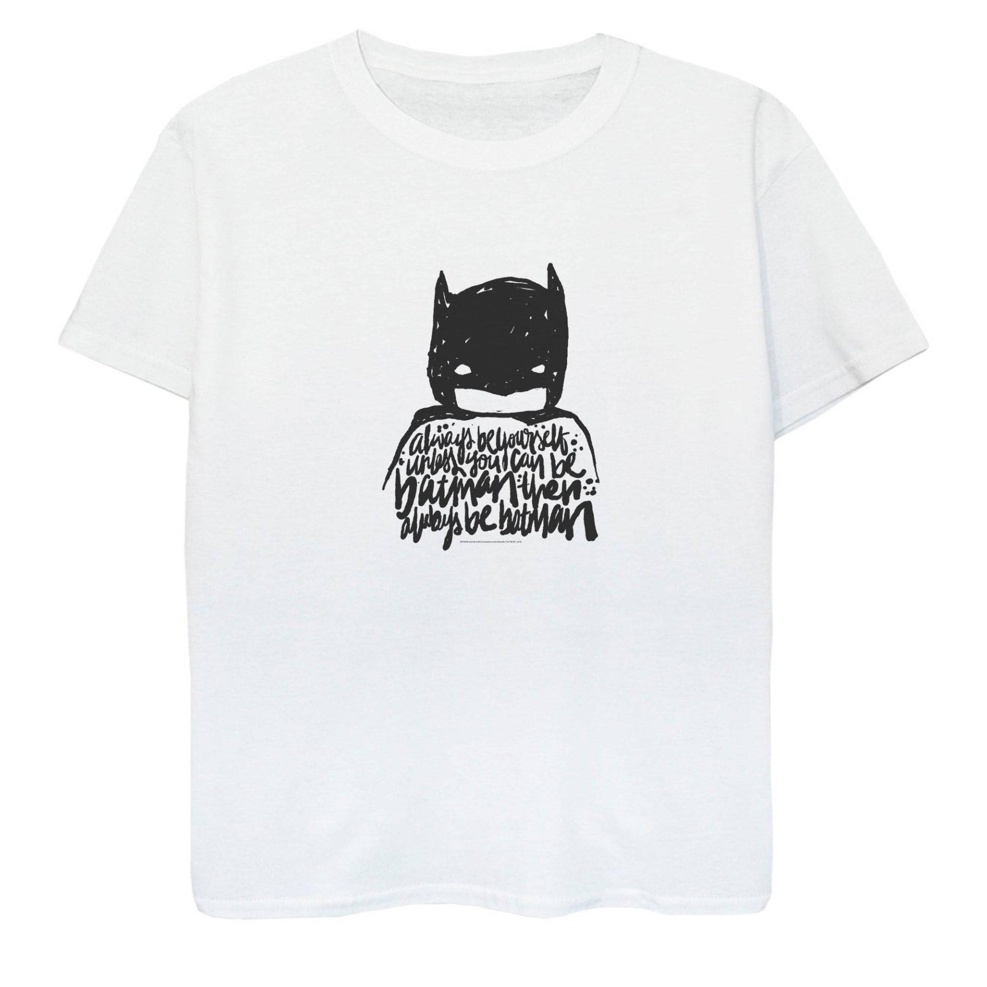 Always Be Yourself Tshirt Jungen Weiss 128 von BATMAN