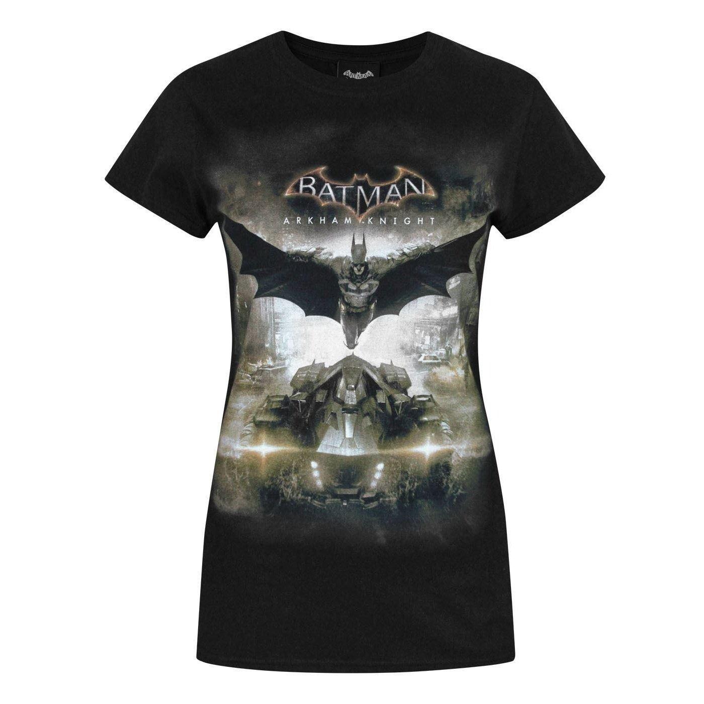 Arkham Knight Batmobile Tshirt Damen Schwarz XXL von BATMAN