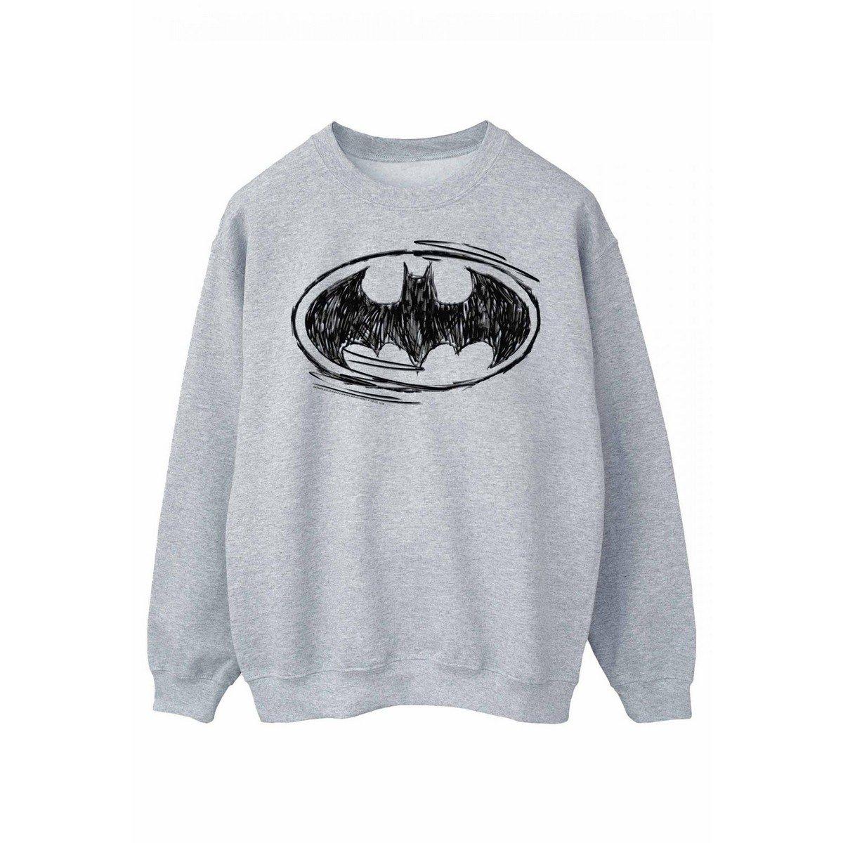 Sweatshirt Logo Damen Grau L von BATMAN