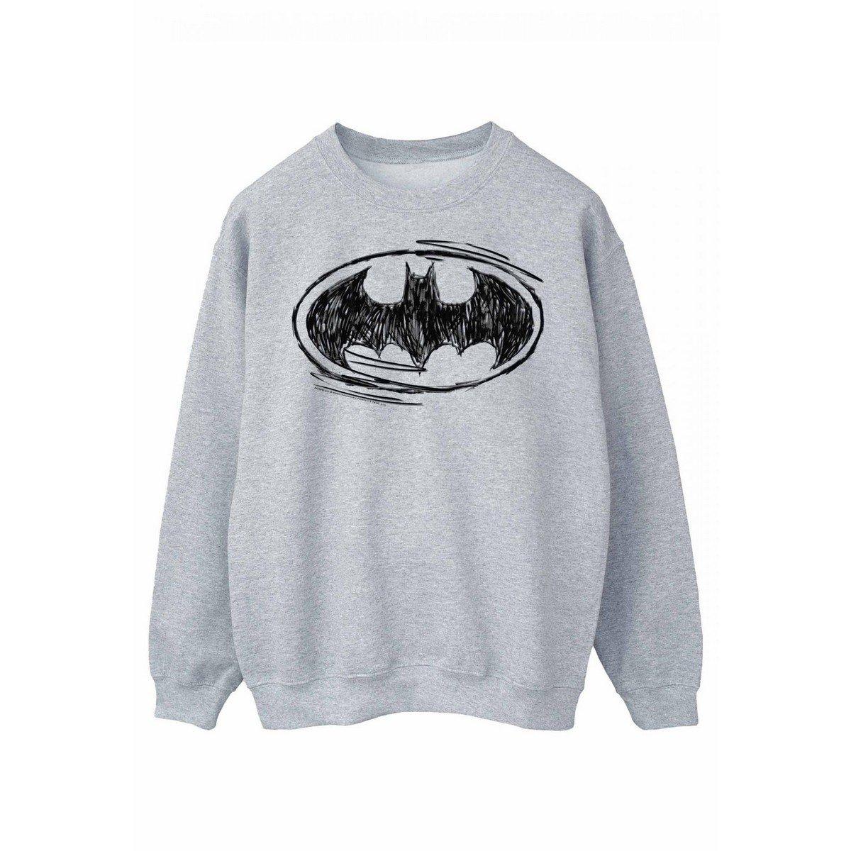 Sweatshirt Logo Damen Grau L von BATMAN