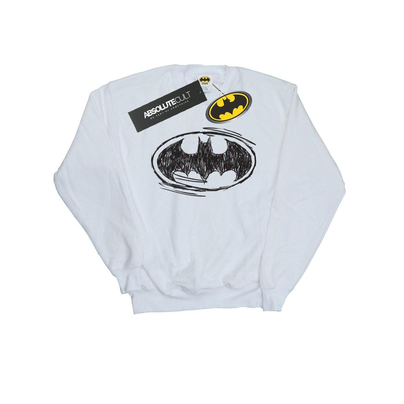 Sweatshirt Logo Damen Weiss L von BATMAN