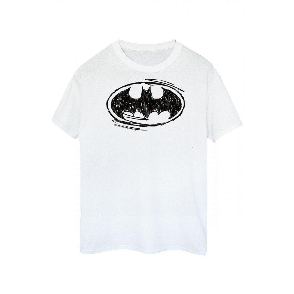 Tshirt Logo Herren Weiss XXL von BATMAN