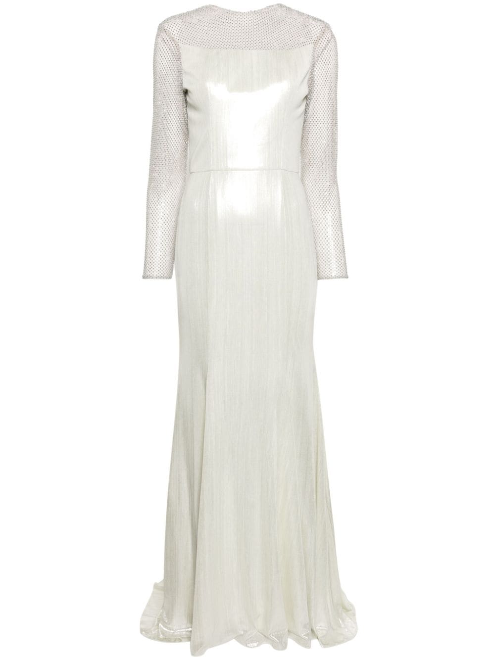BAZZA ALZOUMAN rhinestone-embellished fishtail gown - Silver von BAZZA ALZOUMAN