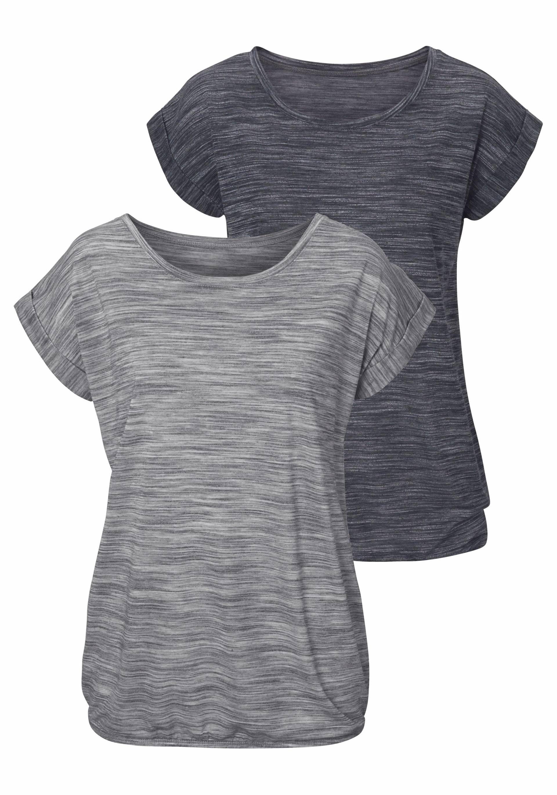 Beachtime Kurzarmshirt »mit Struktureffekt«, (2er-Pack), aus pflegeleichter Qualität von Beachtime