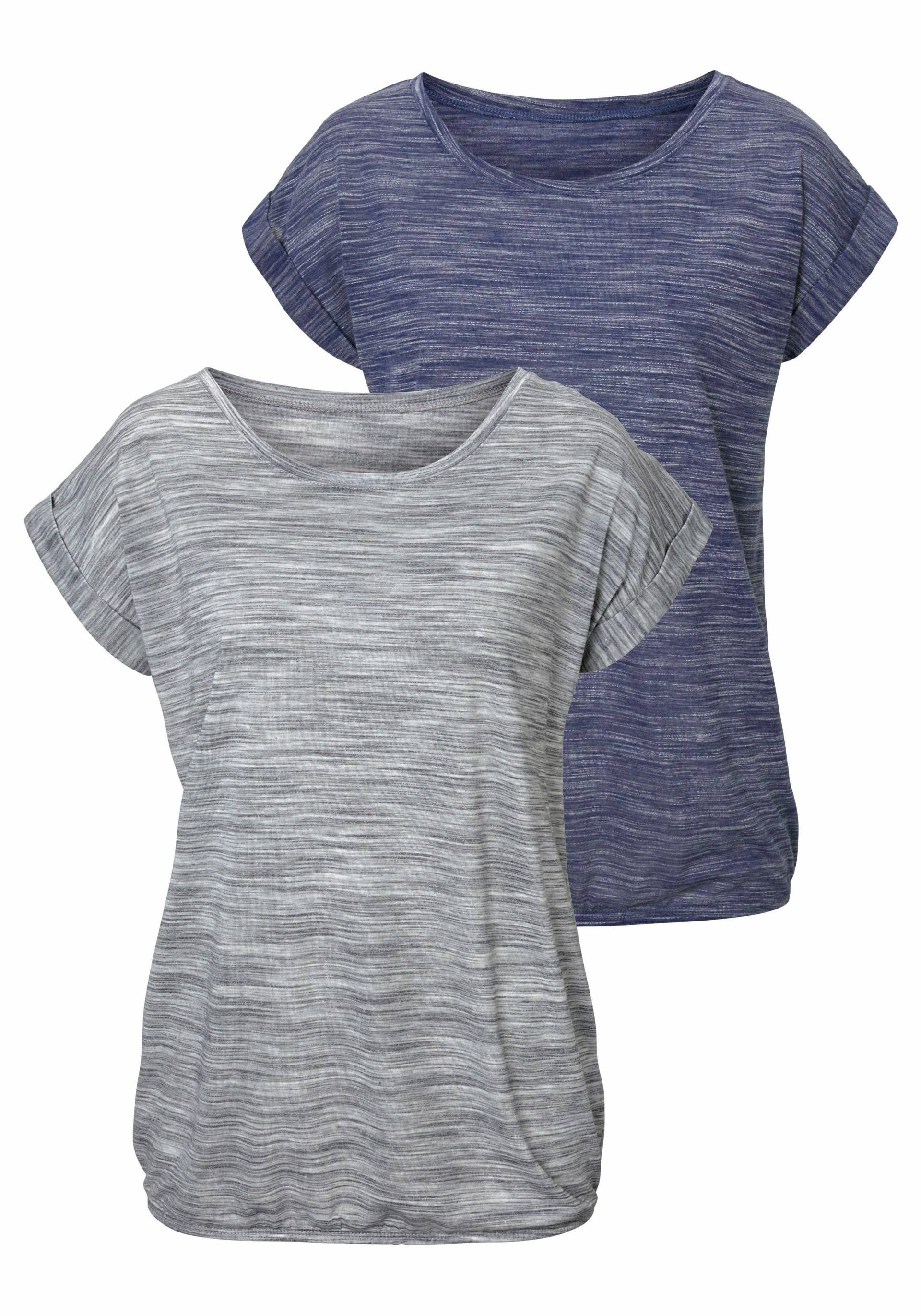 Beachtime Kurzarmshirt »mit Struktureffekt«, (2er-Pack), aus pflegeleichter Qualität von Beachtime